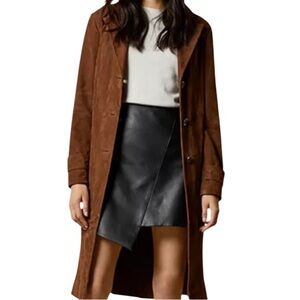 Ted Baker Oolive Asymmetric Faux Leather Mini Skirt – Size 1 (US 4)